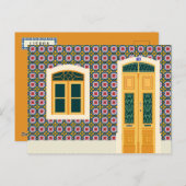 Lissaboner Haus mit Fliesen Postkarte (Vorne/Hinten)