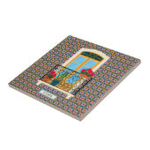 Lissaboner Hausfenster mit Pflanze und Fliesen (Seite)