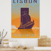 Lissaboner Vintage-Poster Poster (Küche)