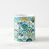 Lissabonner geometrischer Azulejo-Fliesenmuster, P Kaffeetasse (Mittel)