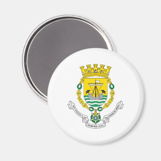 Lissabonner Wappen Magnet (Vorderseite/Rückseite)