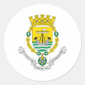 Lissabonner Wappen Runder Aufkleber (Vorderseite)