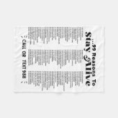 List Of 99 Reasons To Stay Alive - Mental Health A Fleecedecke (Vorderseite (Horizontal))