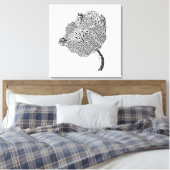 Listakora Blume Canvas Print Leinwanddruck (Insitu (Schlafzimmer))