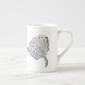 Listakora Blumen-Knochen-ChinaTeacup Porzellantasse (Rechts)