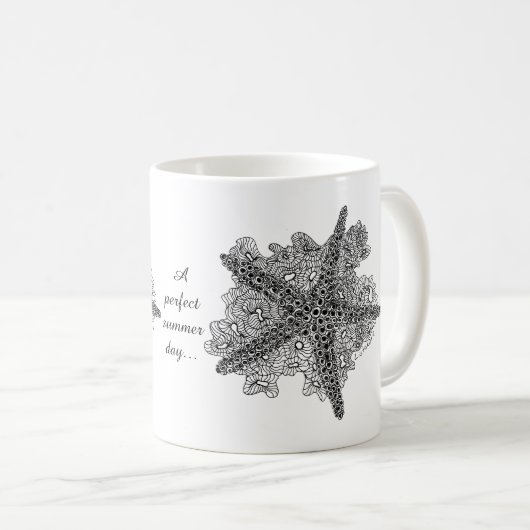 Listakora Seashell-Kaffee-Tasse - kundengerecht Kaffeetasse (VorderseiteRechts)