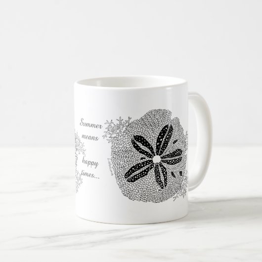 Listakora Seashell-Kaffee-Tasse - kundengerecht Kaffeetasse (VorderseiteRechts)