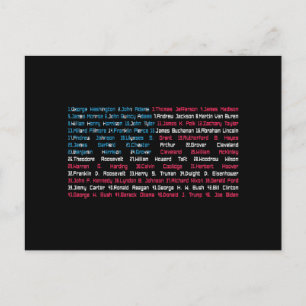 Liste 46 US-Präsidenten der Vereinigten Staaten Sp Feiertagspostkarte
