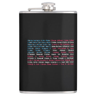 Liste 46 US-Präsidenten der Vereinigten Staaten Sp Flachmann