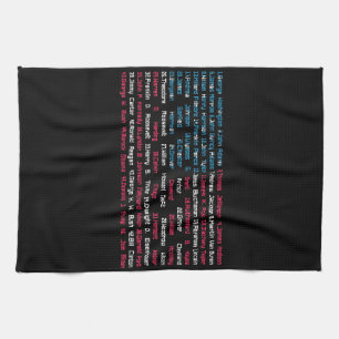 Liste 46 US-Präsidenten der Vereinigten Staaten Sp Geschirrtuch