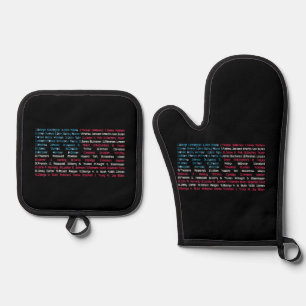 Liste 46 US-Präsidenten der Vereinigten Staaten Sp Ofenhandschuh & Topflappen-Set