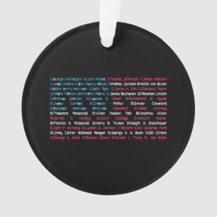 Liste 46 US-Präsidenten der Vereinigten Staaten Sp Ornament
