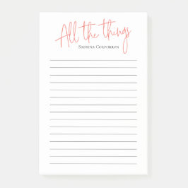 Liste Alle zu erledigenden Dinge personalisiert Post-it Klebezettel