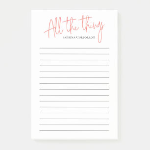 Liste Alle zu erledigenden Dinge personalisiert Post-it Klebezettel