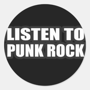 LISTE AUF ROCKMUSIK PUNKEN RUNDER AUFKLEBER