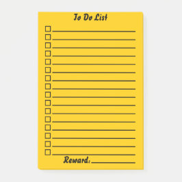 Liste ausführen | Gelb Post-it Klebezettel