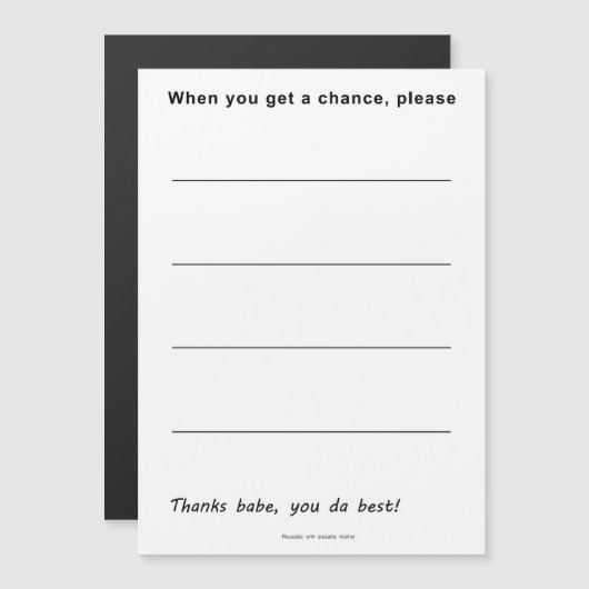 Liste ausführen magneteinladung (Vorne/Hinten)