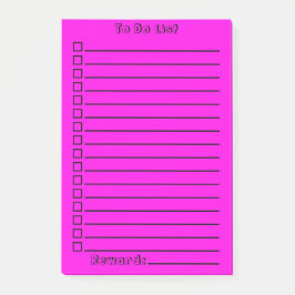Liste ausführen | Rosa/Violett Post-it Klebezettel