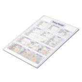 Liste blühender Lila Garden_ Lebensmittelgeschäfte Notizblock (angewinkelt)