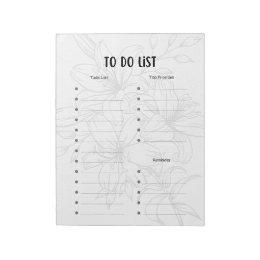 Liste der Aufgaben Notizblock (Rotiert)