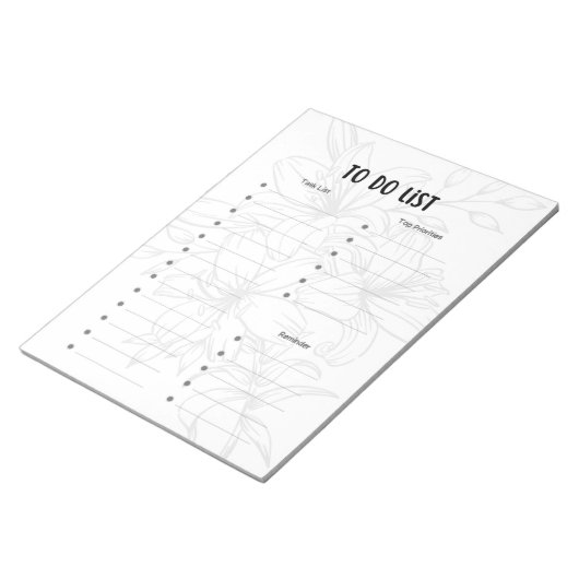 Liste der Aufgaben Notizblock (angewinkelt)