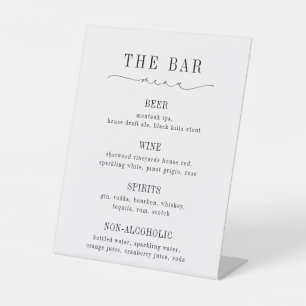 Liste der Bar Sockelschild