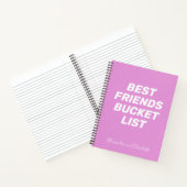 Liste der besten Freunde Einfach Personalisiert ro Notizblock (Innenseite)