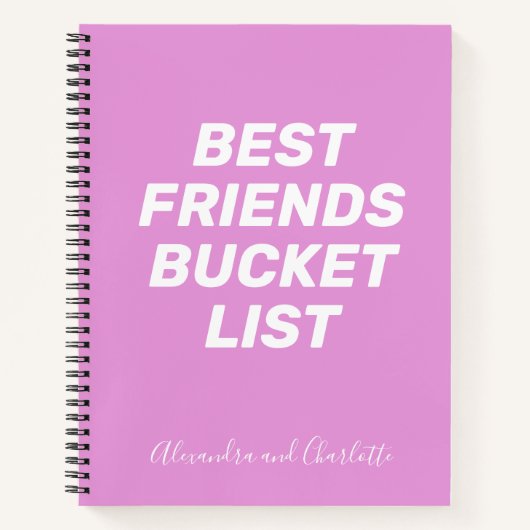 Liste der besten Freunde Einfach Personalisiert ro Notizblock (Vorderseite)