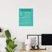 Liste der BLUE-Massagedienste Poster (Heimbüro)