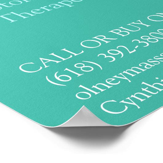 Liste der BLUE-Massagemodalitäten Poster (Ecke)