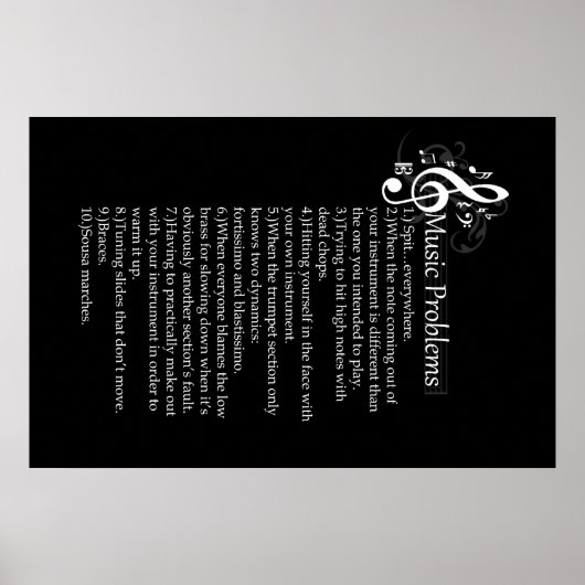 Liste der Brassungsprobleme Poster (Vorne)