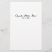 Liste der Buckel | Brautparty Game Briefpapier (Rückseite)