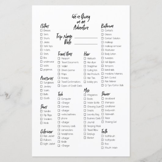 Liste der Bullet Journal-Packungen (Vorderseite)