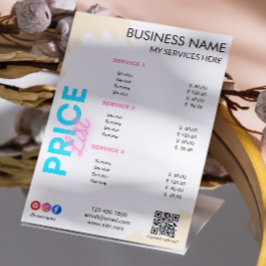 Liste der Dienste QR-Code der sozialen Medien Flyer