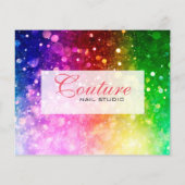 Liste der farbigen Bokeh-Glitzer Flyer (Hinten)