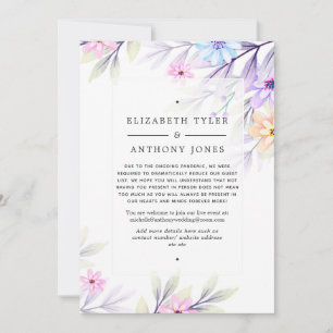 Liste der farbigen Pastel Watercolor Floral Reduce Ankündigung
