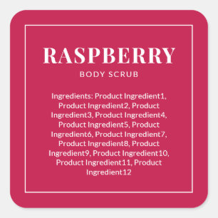 Liste der Farbzutaten für moderne weiße Grenzen Quadratischer Aufkleber