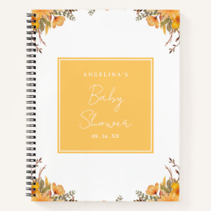 Liste der Geschenke für gelbe Blumen Babydusche Notizblock