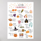 Liste der Halloween-Herbstbrenner | Herbstelemente Poster (Vorne)