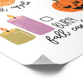 Liste der Halloween-Herbstbrenner | Herbstelemente Poster (Ecke)