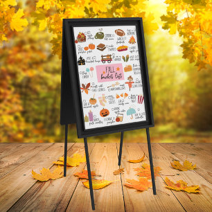 Liste der Halloween-Herbstbrenner   Herbstelemente Poster