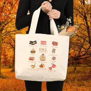 Liste der Herbstöffel Autumn Cozy Selfcare Jumbo Stoffbeutel
