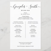 Liste der Hochzeiten im Schwarz-weißen Brautparty (Vorderseite)