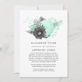 Liste der Hochzeitsgäste für Pastelminze und Holzk Ankündigung