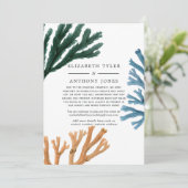 Liste der Hochzeitsgäste mit Meeresalgen Ankündigung (Stehend Vorderseite)