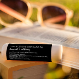 Liste der Inhaltsstoffe moderner Lippenbalsam Adressaufkleber