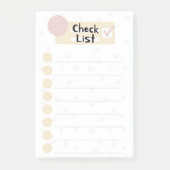 Liste der Karo Post-it Klebezettel (Vorderseite)