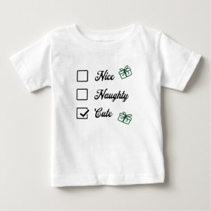 Liste der Karos des Weihnachtsmanns - schön, frech Baby T-shirt