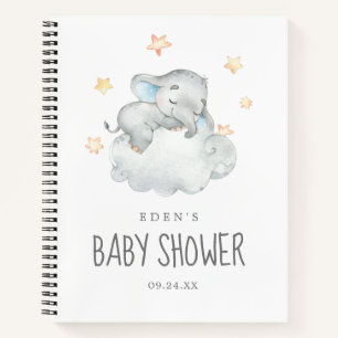 Liste der kleinen Elephant Boy Baby Shower Notizblock