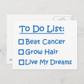 Liste der Krebserkrankungen Postkarte (Vorne/Hinten)